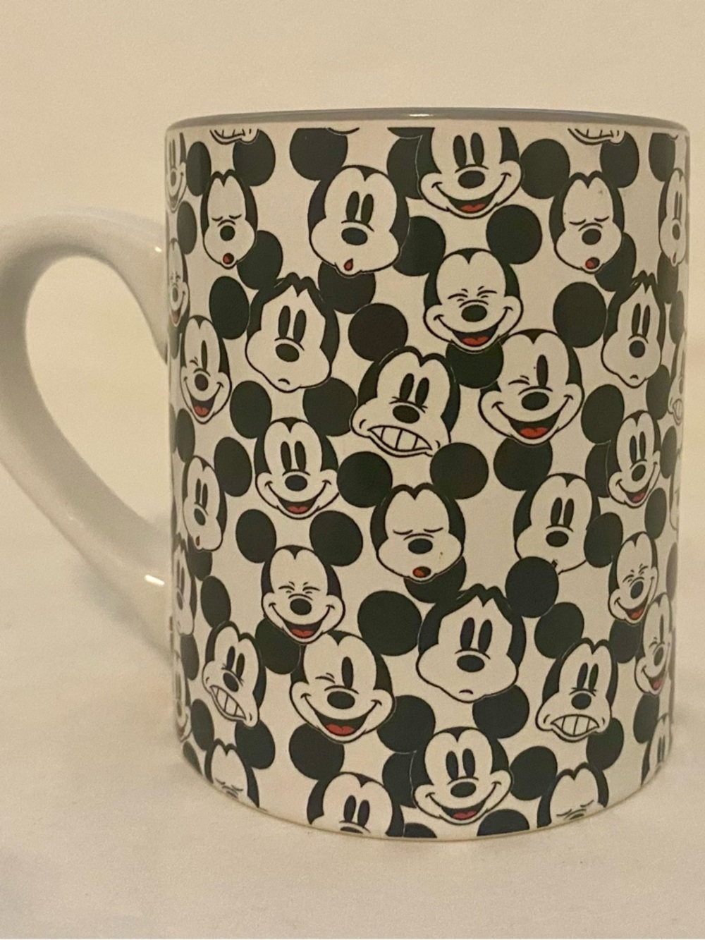 Disney Black and White Mickey Faces Ceramic Mug